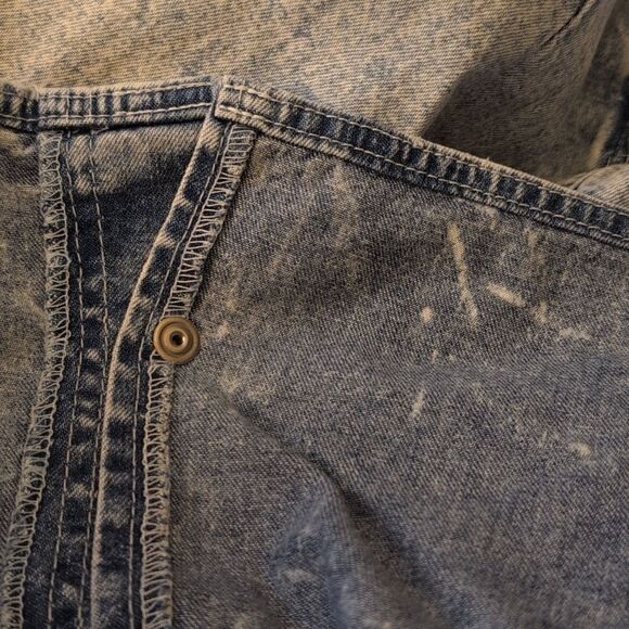 Vintage 80s women's acid wash denim skirt made in Italy - Picture 8 of 8